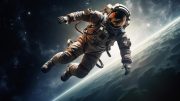 Astronaut in Space Art Concept